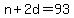 n%2B2d=93