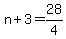 n%2B3=28%2F4
