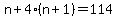 n%2B4%28n%2B1%29=114