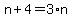 n%2B4=3%2An