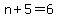 n%2B5+=+6