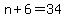 n%2B6=34