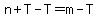 n%2BT-T=m-T