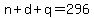 n%2Bd%2Bq=296