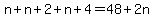 n%2Bn%2B2%2Bn%2B4=48%2B2n