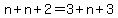 n%2Bn%2B2=3%2Bn%2B3