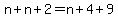 n%2Bn%2B2=n%2B4%2B9