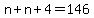 n%2Bn%2B4=146
