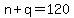 n%2Bq=120