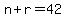 n%2Br=42