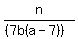 n%2F%28%287b%28a-7%29%29%29