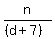 n%2F%28%28d%2B7%29%29
