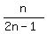 n%2F%282n-1%29