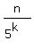 n%2F%285%5Ek%29