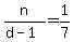 n%2F%28d-1%29=1%2F7