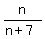 n%2F%28n%2B7%29