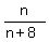 n%2F%28n%2B8%29