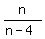 n%2F%28n-4%29