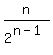 n%2F2%5E%28n-1%29