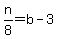 n%2F8=b-3