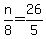 n%2F8+=+26%2F5