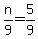n%2F9+=+5%2F9
