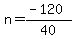 n=%28-120%29%2F40