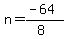 n=%28-64%29%2F%288%29