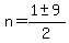 n=%281%2B-+9%29%2F2