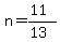 n=%2811%29%2F%2813%29