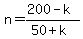 n=%28200-k%29%2F%2850%2Bk%29