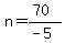 n=%2870%29%2F%28-5%29