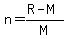 n=%28R-M%29%2FM
