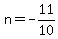 n=+-11%2F10