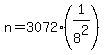 n=+3072+%2A%281%2F8%5E2%29
