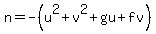 n=-%28u%5E2%2Bv%5E2%2Bgu%2Bfv%29