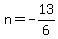 n=-13%2F6