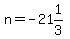 n=-21%261%2F3