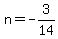 n=-3%2F14