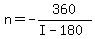 n=-360%2F%28I-180%29