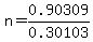 n=0.90309%2F0.30103