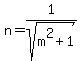n=1%2Fsqrt%28m%5E2%2B1%29