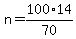 n=100%2A14%2F70
