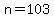 n=103