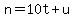 n=10t%2Bu