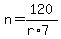 n=120%2F%28r%2A7%29