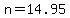 n=14.95