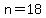 n=18