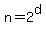 n=2%5Ed