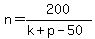 n=200%2F%28k%2Bp-50%29